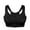 Black, variant on Women Padded Seamless Bra Front Zip Wireless Sport Tops Gym Fitness Workout Running Vest(M-5XL)