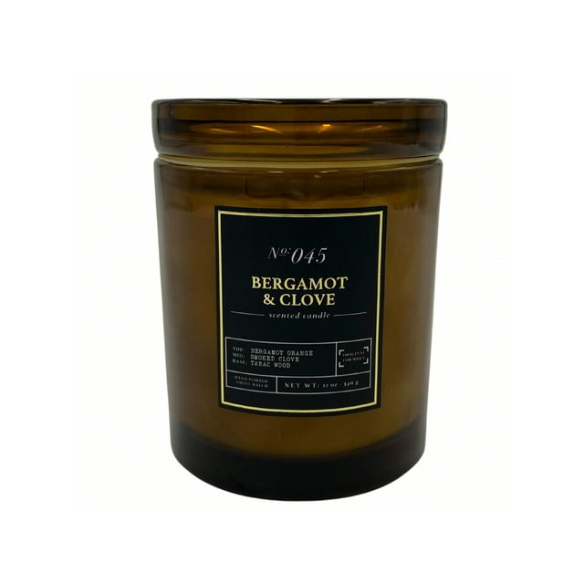 Velas Aromáticas Decorativas Premium, Bergamota y Clavo, Vela Grande 340g 12oz, Velas de Aromaterapia, Perfume de Larga Duración 60 hrs, Elegancia Intemporal