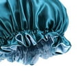 thumbnail image 5 of Gorro de satén para mujer, para dormir por la noche, protector de cabello, para mujeres y niñas Azul, 5 of 5