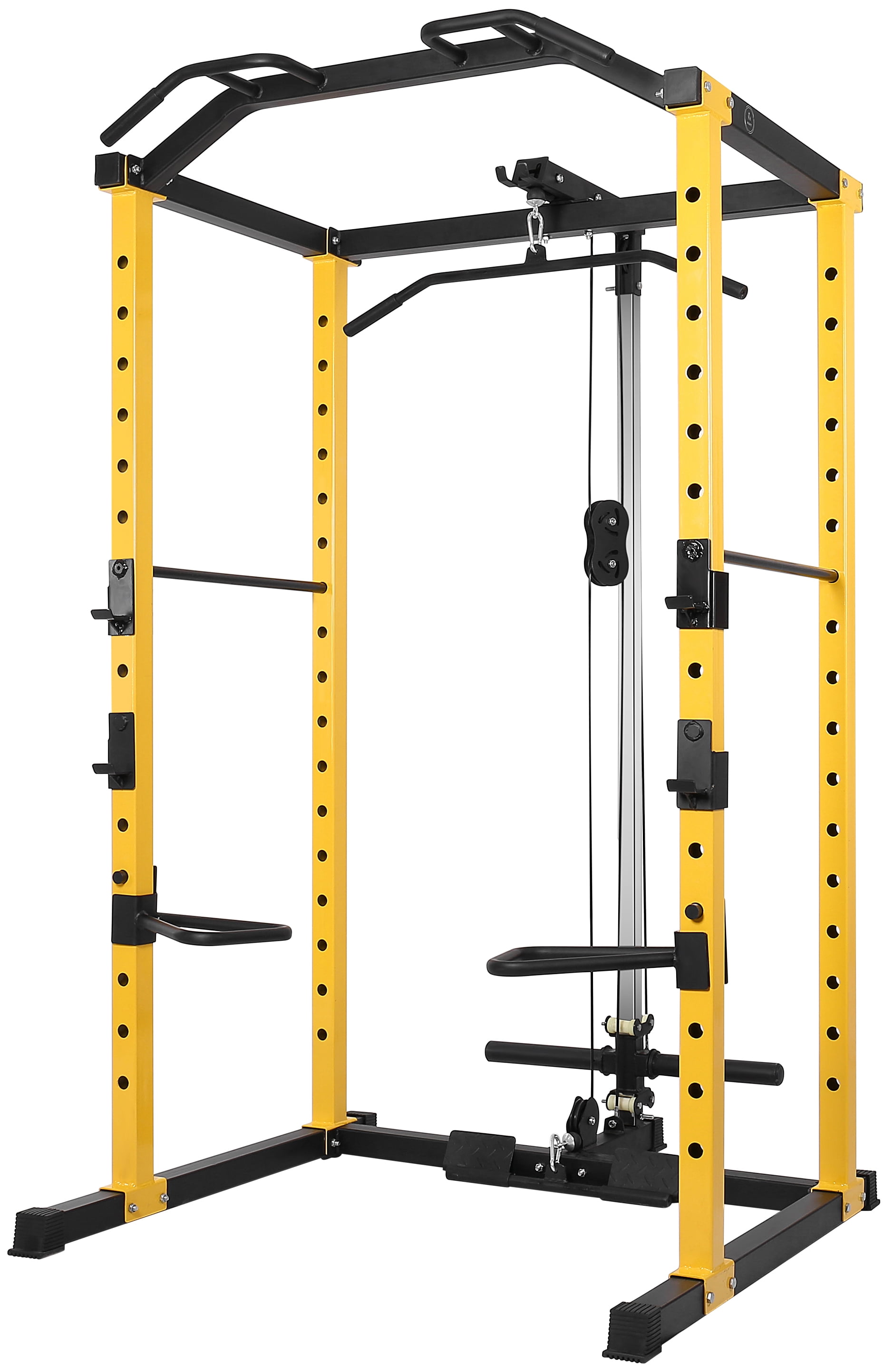 Details about   1000-Pound Capacity Multi-Function Adjustable Power Cage with J-Hooks Home Gym 
