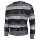 thumbnail image 1 of Nuevo Casual Daily Hedging Rayas Medio cuello alto Suéter de punto para hombres Camisa de fondo Pompotops  oipoqjl19436, 1 of 9