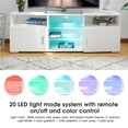 thumbnail image 5 of TV Console Cabinet for TVs up to 65 Inch with Media Shelves, Modern TV Stand TV Unit with LED Lights, 57 Inch Entertainment Center for Living Room, 5 of 12
