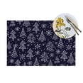 thumbnail image 4 of XMXT Woven Placemats Set of 1, Christmas Tree Decorations Stain Resistant Table Runner Anti-Skid Place Mats for Dining Table, 12 x 18 inches, 4 of 6