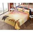 thumbnail image 4 of Ambesonne Savanna Fitted & Top Sheet Set with Shams, Colorful South Wild Zebra, Multicolor, 4 of 5