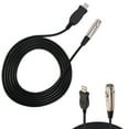 thumbnail image 2 of Microphone Link Adapter Cord XLR Female to USB MIC Link Black Cable Line, 2 of 8