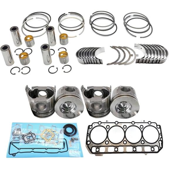 4TNE106 Engine Overhaul Rebuild Kit (No cylinder liner and valve) for Yanmar 4TNE106 Engine AF1110EX AF1088EX Tractor TAKEUCHI TL150 L9A Excavator GEHL Skid Steer 7600 SL7600