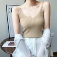 thumbnail image 3 of Outdoor Street Summer Temperament Short Top Sweet Undershirt Sleeveless Tank Top Knitted Vest Sling WHITE, 3 of 8