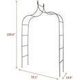 thumbnail image 2 of SOPTY Outdoor Garden Arch Gothic Arbor Metal Trellis Plant Climbing Decoration Iron Garden Arch for Wedding, Party Black-8' 4" H x 4' 7" W, 2 of 9