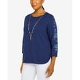 thumbnail image 6 of Alfred Dunner Womens Plus-Size  Embroidered Sweater With Detachable Necklace, 6 of 6