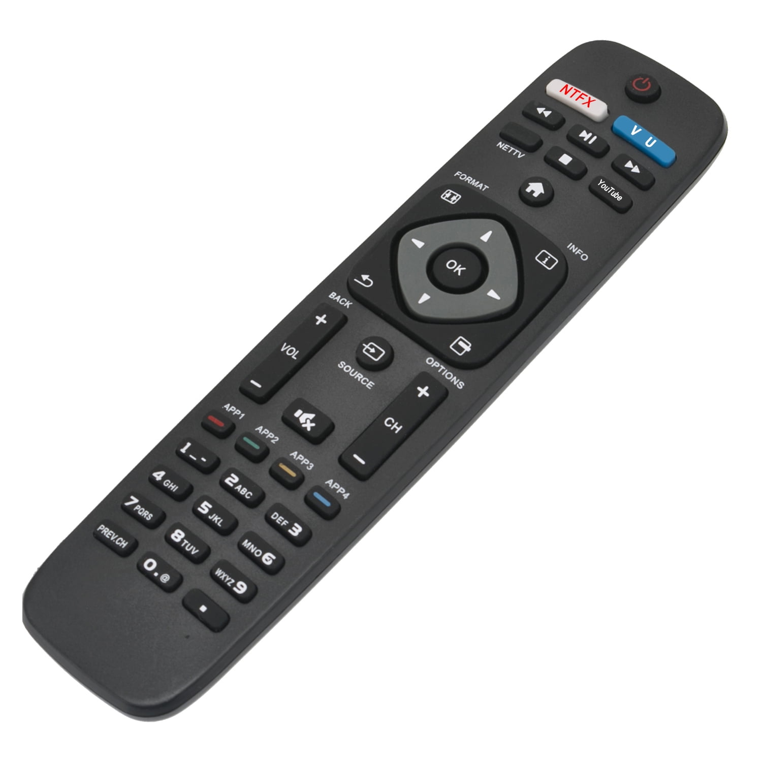 New Remote Control for Philips Smart TV with Netflix Vudu Youtube Keys 50PFL5602 65PFL5602/F7 55PFL5602