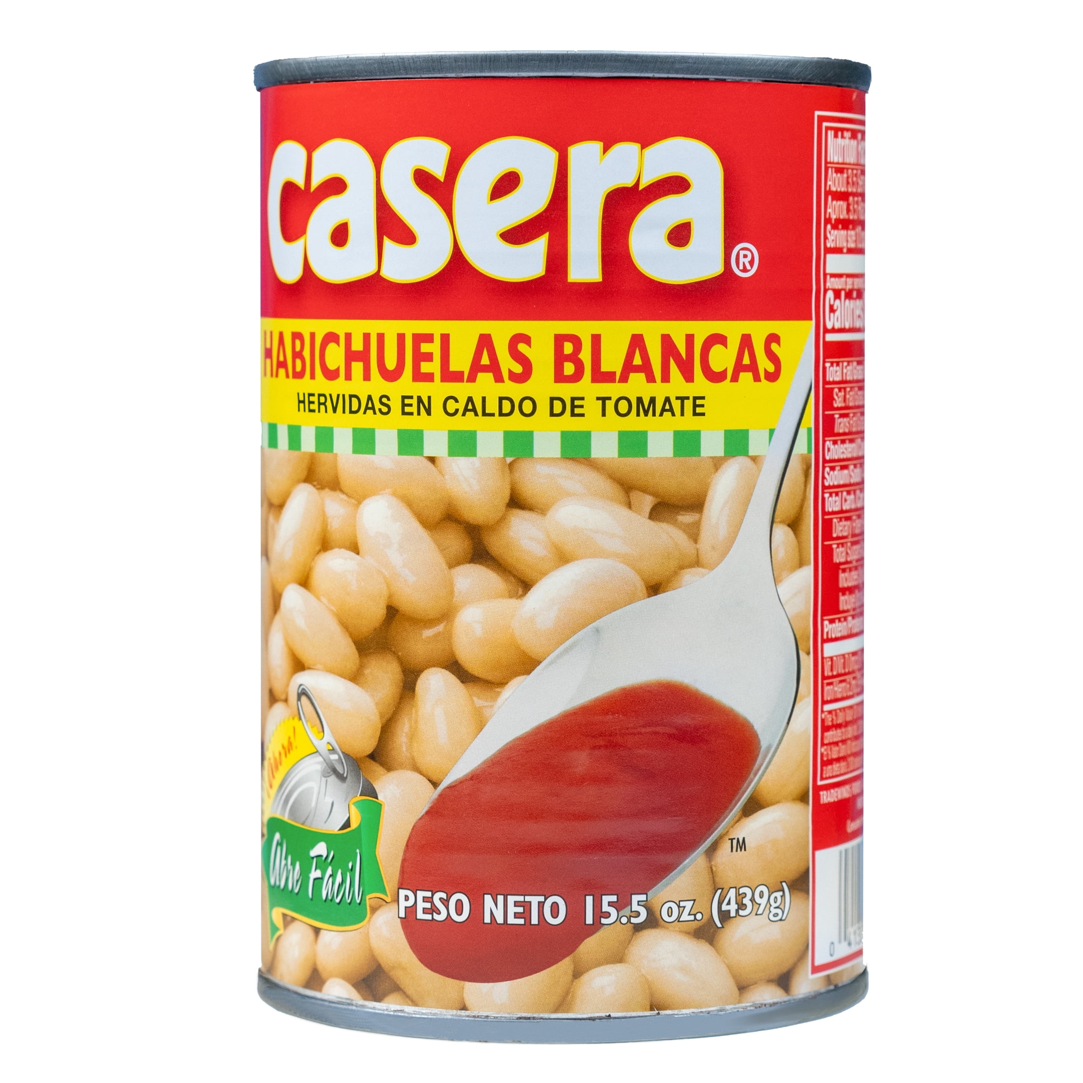 Casera Allergen-Free White Beans in Tomato Broth 15.5 oz Can - Easy Open