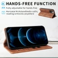 thumbnail image 2 of ELEHOLD Multi-Function Wallet Case for iPhone 13, Premium Leather Flip Wallet Magnetic Kickstand Card Holder,Hybrid Rugged Shockproof Anti-Fall Protective Cover, brown, 2 of 8