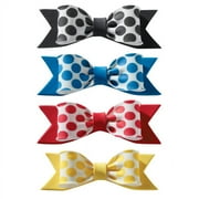 Gum Paste - Assorted Color Polka Dot Bows (4 pieces)