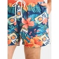 thumbnail image 4 of Miller Lite Men's and Big Men's The Lite Tropics Graphic Swim Shorts, Sizes S-3XL, 4 of 5