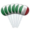 thumbnail image 1 of Italy Flag Soccer Ball Futbol Football Cupcake Picks Toppers - Set of 6, 1 of 1