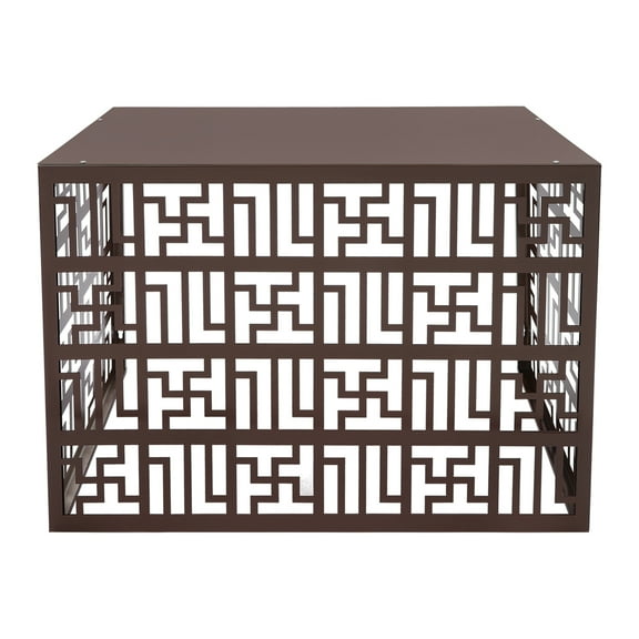 Air Conditioner Fence with Top Shelf, Protects AC Units from Bad Weather, Easy to Install,  Aluminum Alloy,  Design