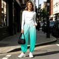 thumbnail image 6 of KICILVS Comfy Pants Women Gradient Print Baggy Drawstring Waist Flowy Sweatpants with Pockets Loose Athletic Casual Trousers, 6 of 9