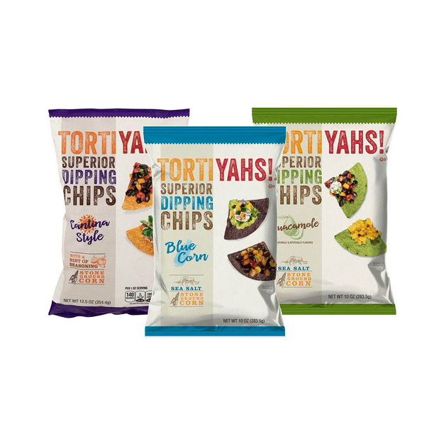 Tortiyahs! Dipping Tortilla Chips Cantina Style, Blue Corn & Guacamole