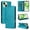 Bluegreen, variant on Allytechgroup Wallet Case for iPhone 13, Built-in Credit Card Slot RFID Blocking PU Leather Flip Stand Magnetic Closure Case Military Grade Drop Protection for iPhone 13, Rosegold