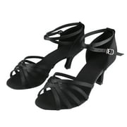 KAUU Soft Comfortable Latin Shoes Fashion Dance Shoe for Women Black 37