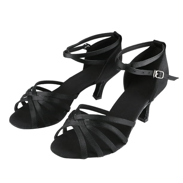 Zapatos de baile latino suaves y cómodos para mujer, color negro, talla 36