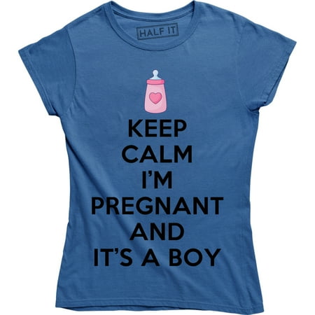 

Keep Calm I m Pregnant And It s A Boy Funny Maternity Pregnancy Women s T-Shirt