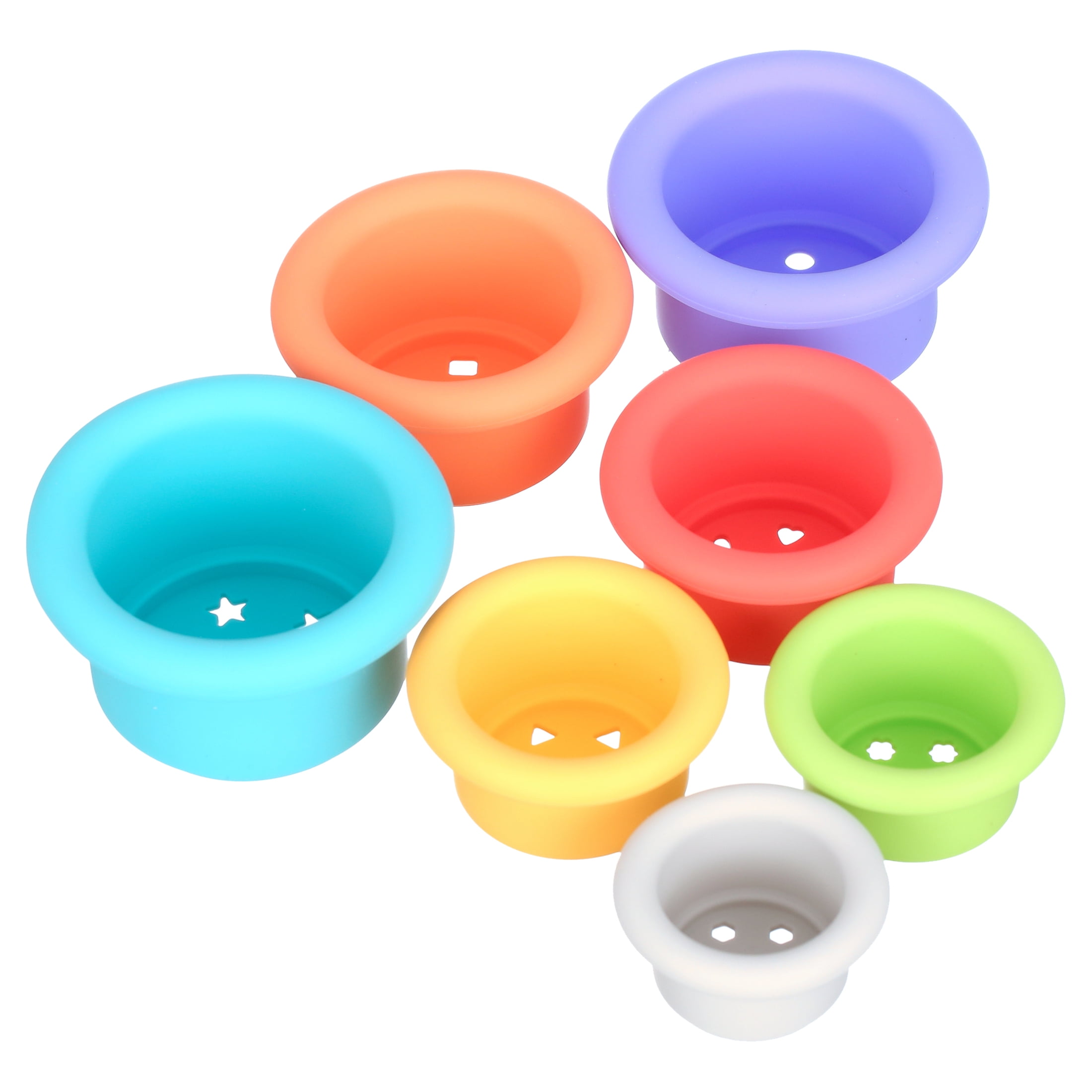 Nuby Soft Silicone Stacking Cups, Stackable Toy, 7 Count