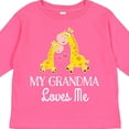 thumbnail image 4 of Inktastic Grandma Loves Me Girls Giraffe Granddaughter Girls Long Sleeve Toddler T-Shirt, 4 of 5