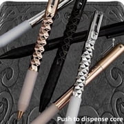 Crinkle Pen, Switch Pen, Crunchy Sensory Pen Geometric Crinkle Design Fidget Pen Metallic Geometric Morphing Ballpoint Pen Geometric Metal Shape Shifting Switch Pens