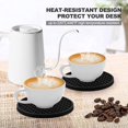 thumbnail image 3 of HAHDAXIA Coasters for Drinks Set of 8, Silicone Drink Coasters with Grooved Pattern, Non-Slip Base, Washable and Heat Resistant Coffee Coasters for Wooden Table, Desk, Kitchen, Office, Bar-Bl, 3 of 7