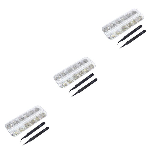 Soidarity Nail Pixie Beads Round Crystal Rhinestones Suministros de bricolaje confiables Usos versátiles Accesorio de pedicura AB black nipper 2 Type1 NO1 Soidarity CBP229893
