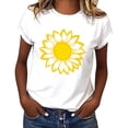 thumbnail image 6 of Guluxicc Womens Graphic T Shirts Crew Neck Casual Classic Comfy Trendy T Shirts for Women, 6 of 7
