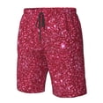 thumbnail image 5 of Naloa Red Glitter Men's Beach Shorts, Surfing shorts, Swim trunks, Quick Dry Swim Trunks for Surfing Beach Fun - Small, 5 of 9