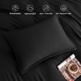 thumbnail image 4 of Sleep Zone Seersucker Ruffled Duvet Cover Set Full, Soft Breathable Bedding Set, Wrinkle Resistant, Modern Textured, All Season Use (Black, Full), 4 of 11