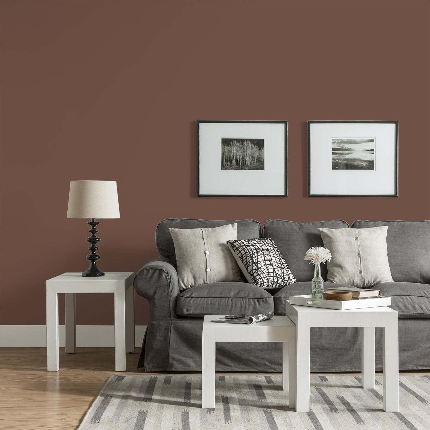 Glidden One Coat Interior Paint and Primer, Bigfoot / Brown, 1-Quart, Eggshell