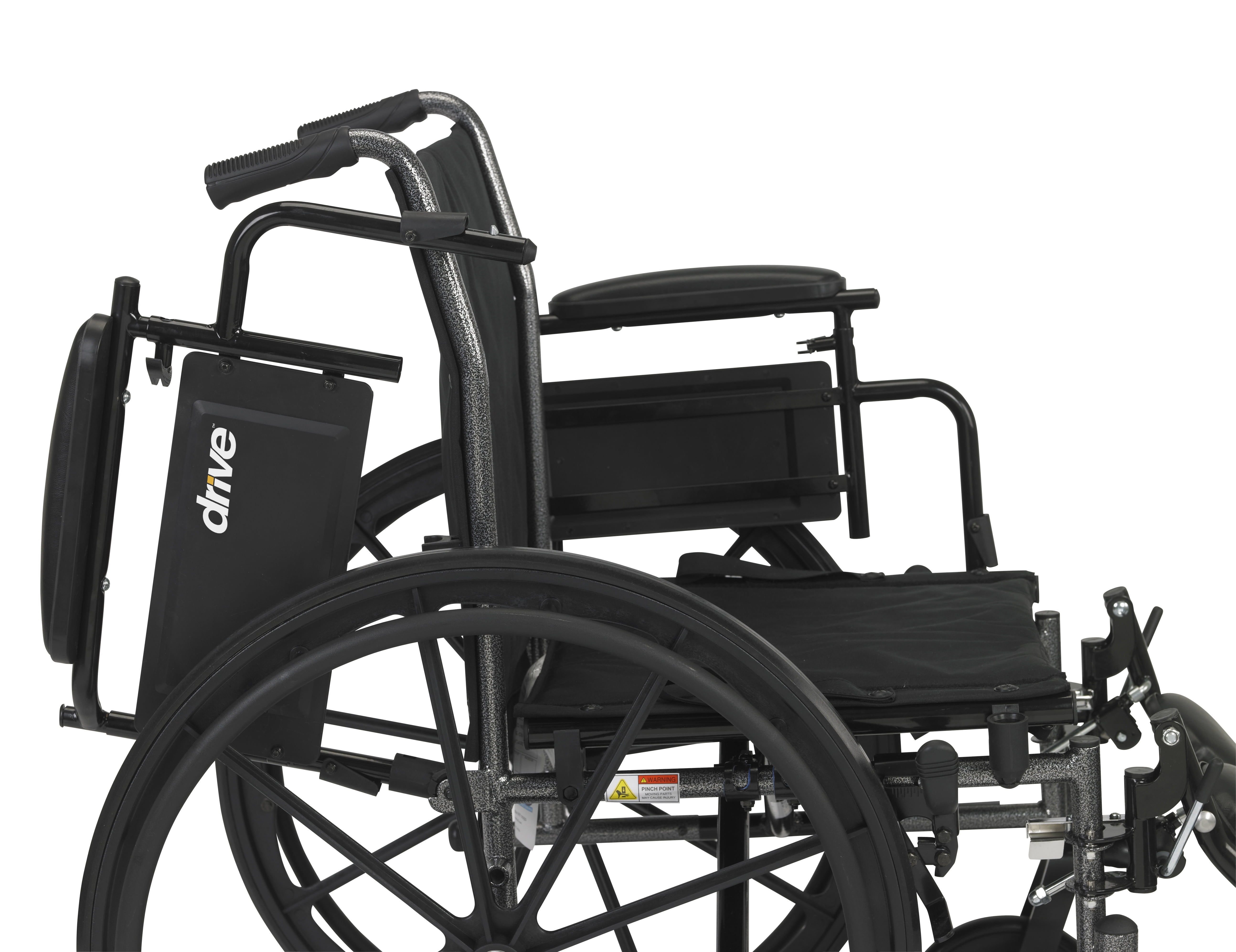 Drive Medical Cruiser III Light Weight Wheelchair with Flip Back Removable Arms, Adjustable Height Desk Arms, Elevating Leg Rests, 18"