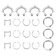 thumbnail image 4 of 19pcs Fake Nose Rings No Piercing Nose Cuff Fashion Nose Jewelry for Women, 4 of 8