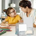 thumbnail image 2 of Gkeoshab Organiseur de Courrier en Maille pour Bureau&Artisanat&Papeterie Petit Organiseur de Dossiers Vertical pour Bureau avec 3 Compartiments Support de Plateau pour Lettres et Magazines Trieur de Papier et Documents Porte-Journaux Accessoires Scolaires, 2 of 6