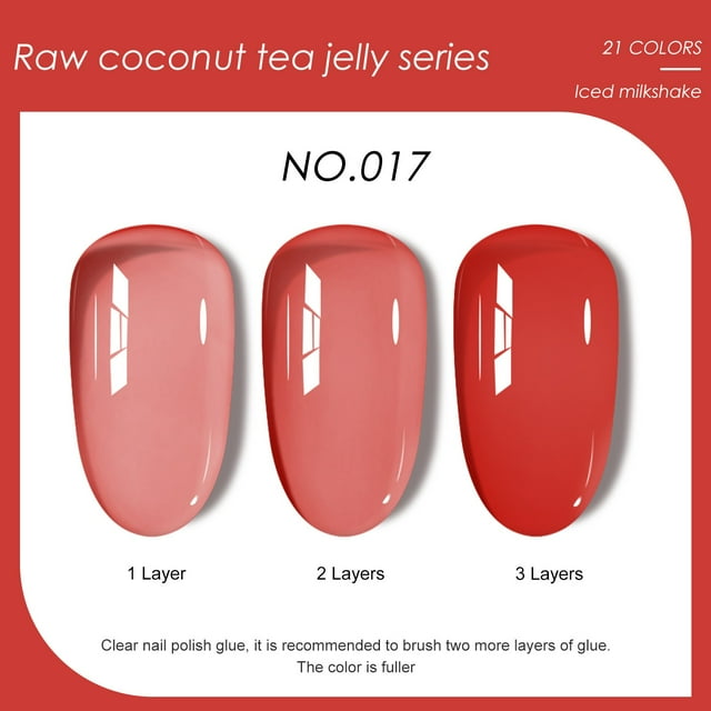 Esmalte de uñas semitransparente de 20 colores, crema, transparente, para decoración de uñas, 7,5 ml.