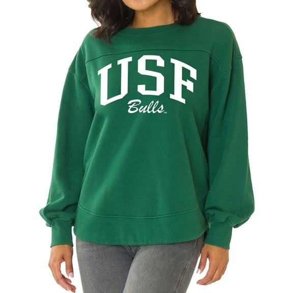 Women's Green South Florida Bulls Yvette Pullover Sweatshirt