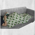 thumbnail image 6 of Irish Soft Flannel Fleece Throw Blanket, 4 Leaf Shamrock Clover Flowers Dotted Dashed Lines National Culture Artwork, Cozy Plush for Indoor and Outdoor Use, 50" x 60", White Green, by Ambesonne, 6 of 6