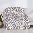 thumbnail image 3 of Rateoe Lavender Flowers Pattern Flannel Throw Blanket, Ultra-soft Blanket for Bed, Couch, Car, Hypoallergenic Anti-pilling blanket-80"x60"(Horizontal), 3 of 6