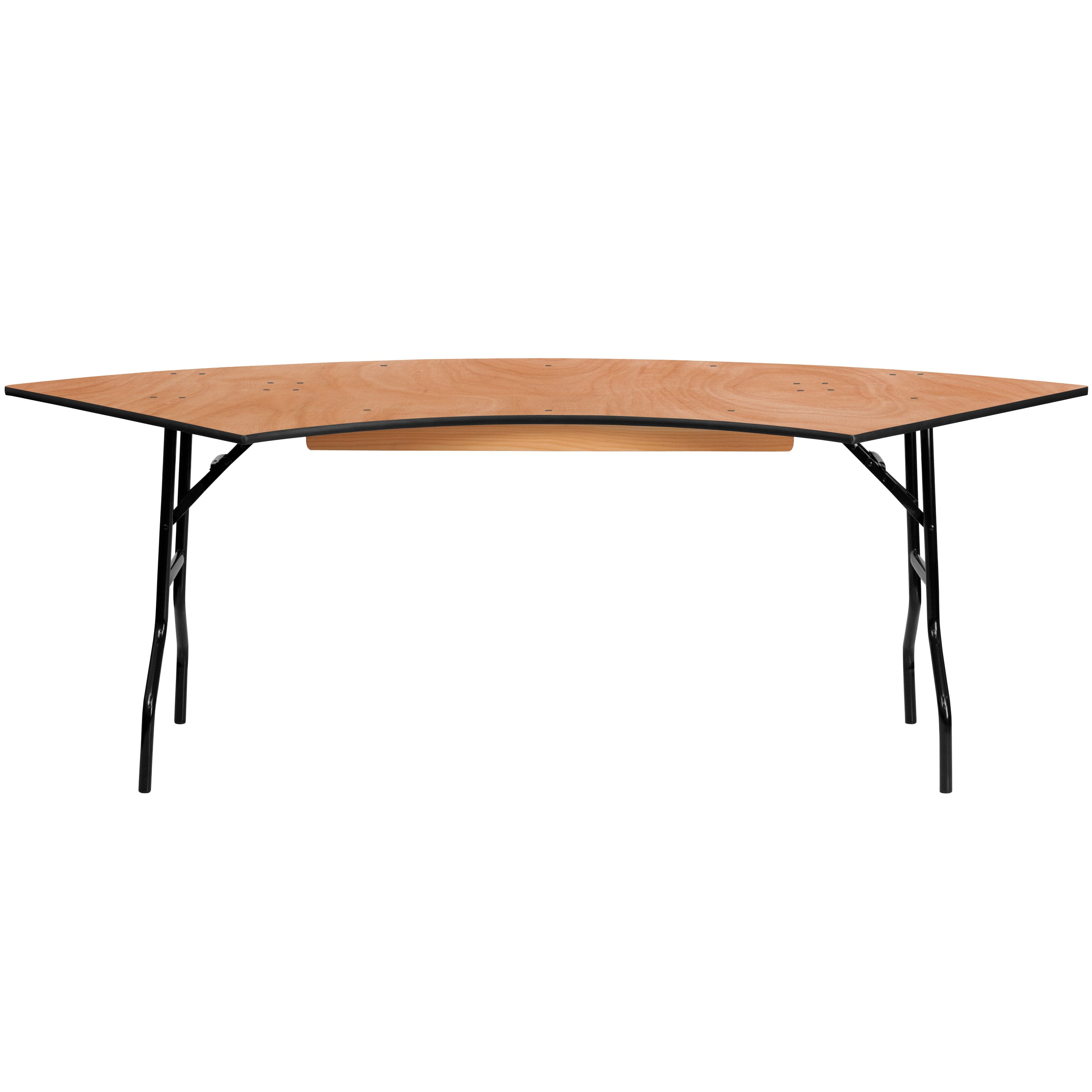 Lancaster Home Serpentine Wood Folding Banquet Table, 5feet long