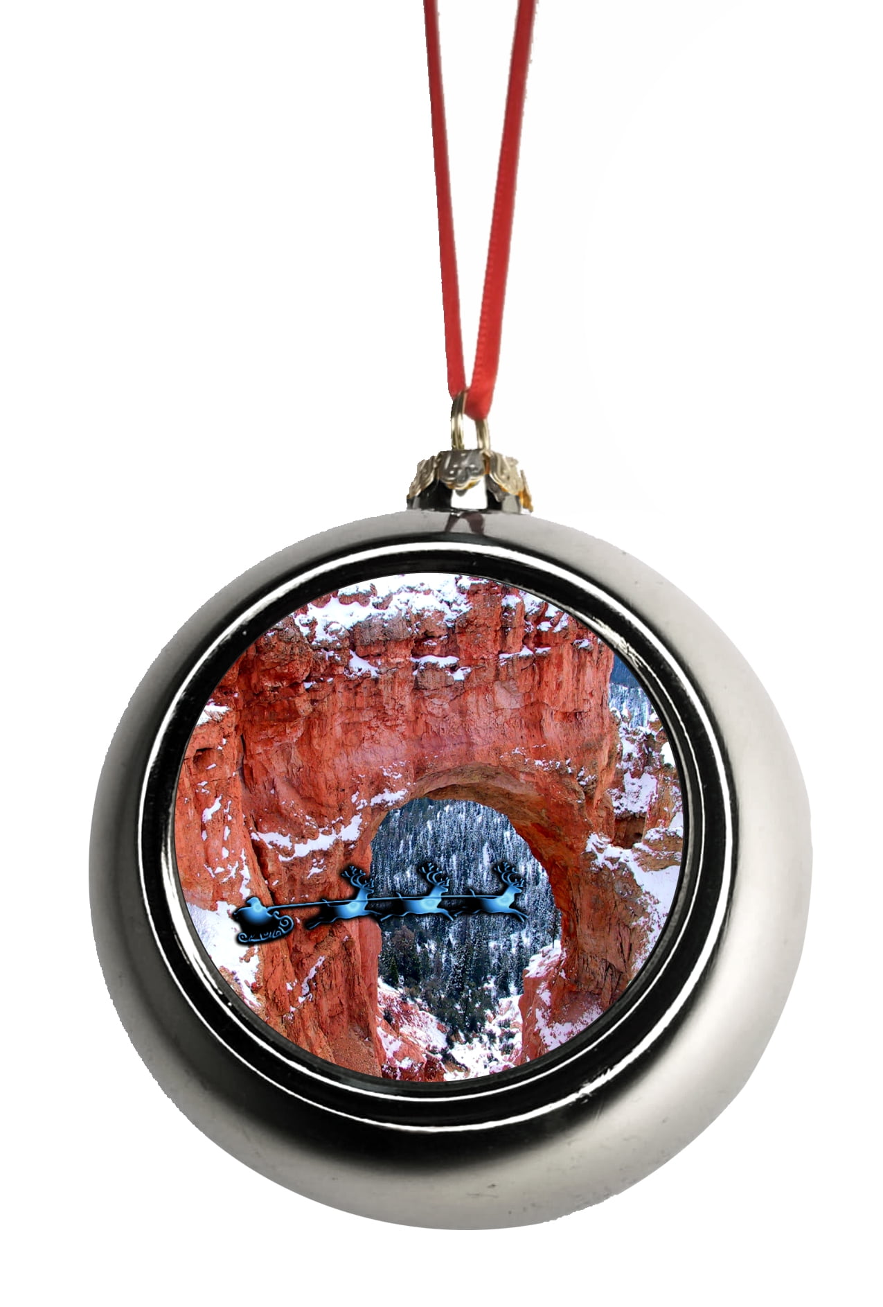 Utah National Parks Christmas Ornament Christmas DÃ©cor Silver Ball Ornaments Santa Bryce Canyon