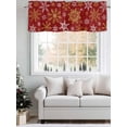 thumbnail image 5 of Winter Yellow Snowflake Valances for Windows Christmas White Snowflake Red Rod Pocket Curtains Valance Short Window Treatment Drapes for Living Room, Bedroom Bathroom 56"&nbsp;W x 16" L, 5 of 5