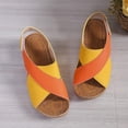 thumbnail image 5 of YOUYEDIAN Orthopedic Casual Sandals for Women Arch Support Flat Wedge Sandals Breathable Non Slip Slip on Hiking Shoes Beach 2026 Orthopedic Shoes (Orange), 5 of 9