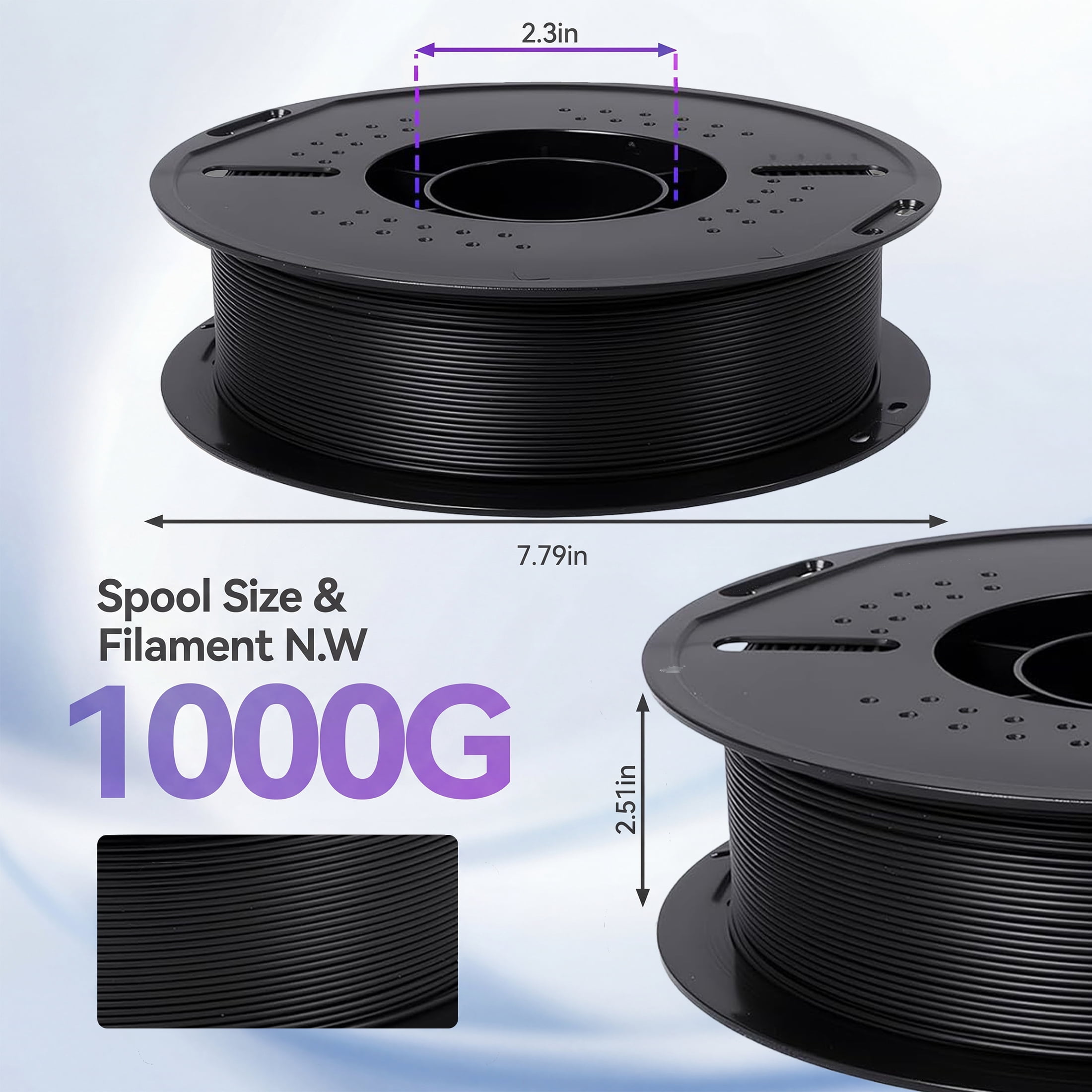 Epelay PLA Plus 3D Printer Filament, 1.75mm, 4 x 1kg Spools, Black & White, Compatible with Most FDM Printers