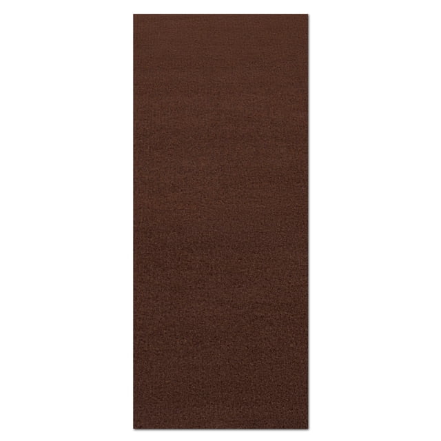 Morefany Outdoor Indoor Runner Rug Custom Size Rugs Non-Slip Hallway Carpet Runners with Rubber Backing Mat for Kitchen Entryway Garage Laundry 2ft x 8ft, Dark Brown