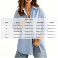 thumbnail image 3 of Edvintorg Blouses for Women Dressy Casual Striped Long Sleeve Turndown Collar Button Down Shirt Women Tops Fashion Clothing Red XXL, 3 of 5