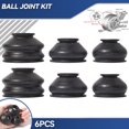 thumbnail image 1 of Universal 6x Black Rubber Ball Joint Dust Boot Cover Tie Rod End Set /Kit Part, 1 of 5